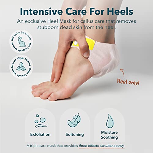 Purederm Exfoliating Foot Peeling Mask for Dry Cracked Heels - 1 Pack
