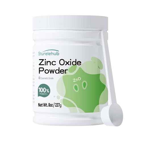 Zinc Oxide Powder, 8OZ 100% Purity, Non-Nano and Uncoated, Cosmetic Grade, Zinc Oxide Powder for DIY Sunscreen