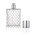Enslz 100ml Refillable Clear Glass Perfume Spray Bottle with Fine Mist Atomizer