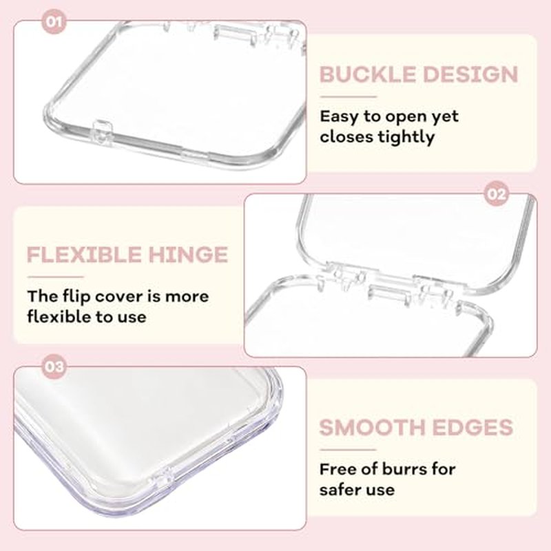 14-Piece Press On Nail Organizer Case with Double Sided Tape