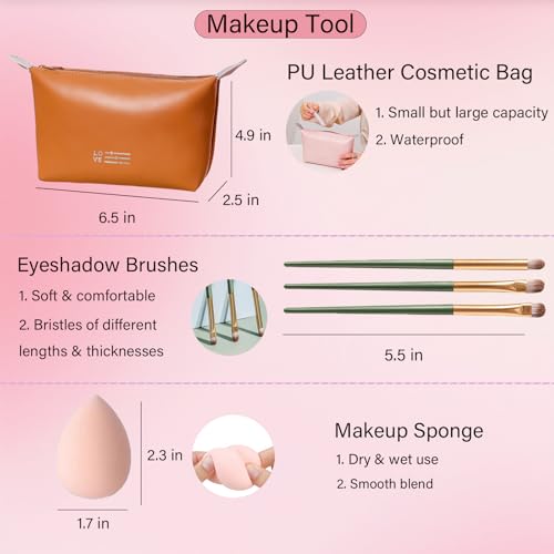 40-Color Eyeshadow Makeup Set with Foundation, Brushes & Bag