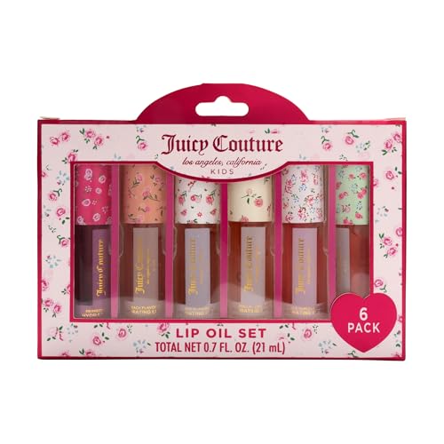 Juicy Couture Kids Lip Oil Set, 6 Pack Hydrating Tinted