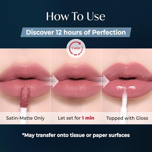 Laka Perfect Twin Lip Dual-Ended Matte Liquid Lipstick & Clear Gloss