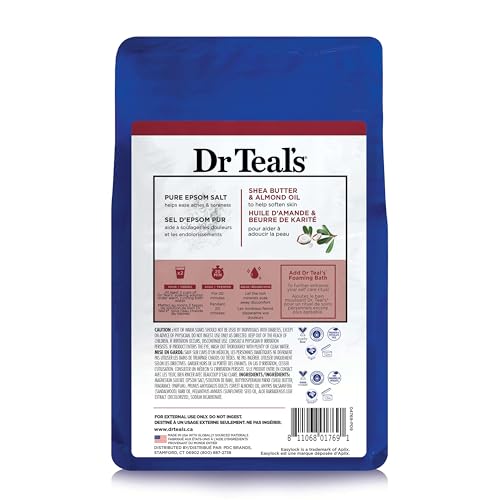 Dr Teal's Epsom Salt Soak with Shea Butter & Almond Oil, 3 lbs