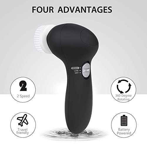 Electric Face Cleansing Brush with 6 Brush Heads