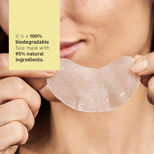 IROHA NATURE Illuminating & Anti-Fatigue Eye Patches with Cucumber & Vitamin C | 5 Pairs | Reduces Puffiness, Dark Circles & Wrinkles | Deep Hydration with Hyaluronic Acid | Vegan & 100% Biodegradable