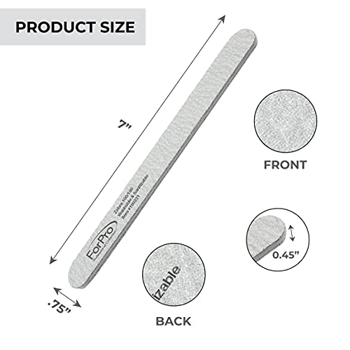 Double-Sided Manicure Nail Files, 100/180 Grit, 50-Count