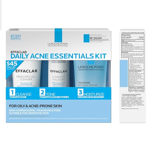 La Roche-Posay Effaclar Daily Acne Kit - Cleanser, Toner & Moisturizer
