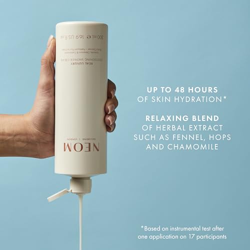 Neom- Real Luxury Cocooning Shower Cream | Lavendar, Geranium & Cedarwood (500 ml, 500 millilitre) (16.9 fl oz)