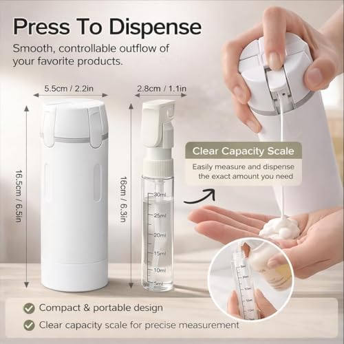4-in-1 Travel Dispenser Set, 30ML Leak Proof Bottles