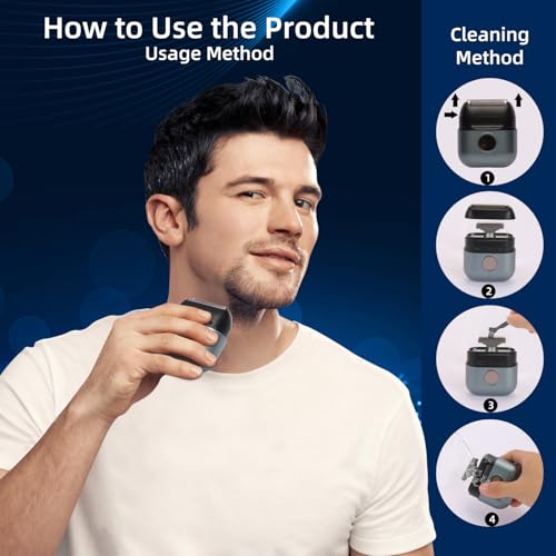 Foil Shaver for Men and Women - Electric Razor with 2 Precision Blades, USB Rechargeable IPX6 Waterproof Wet/Dry Shaver, Compact Personal Grooming Tool for Travel Home Office
