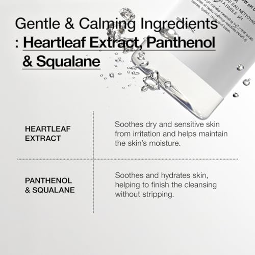 ANUA Heartleaf Low pH Deep Cleansing Water, Micella Water, Panthenol, Squalane, Makeup Remover for Sensitive Skin, Korean Skin Care (500g, 17.63 oz.)