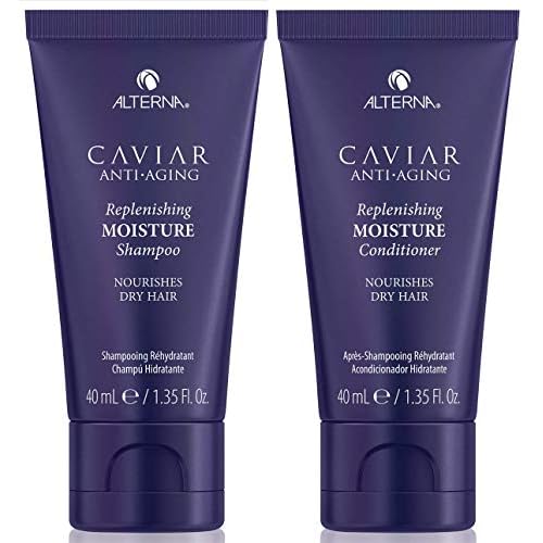 Alterna Haircare CAVIAR Anti-Aging Multiplying Volume Travel Kit - Shampoo, Conditioner, Styling Mist | For Fine, Thin Hair | Light Hold | Sulfate Free
