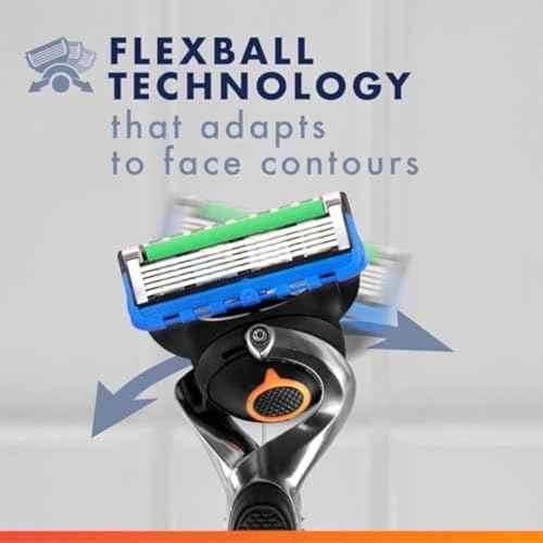 Gillette Fusion5 ProGlide Razor Refills for Men, 10 Razor Cartridges for FlexBall Razor Handle, 5-Blade Razor Blades, Precision Trimmer for Men