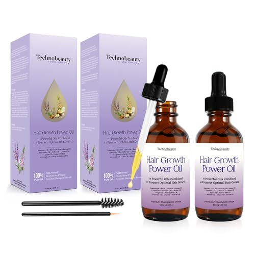 Hair Growth Oil Rosemary for 11 Oils Infused optimal Care & (2 Pack