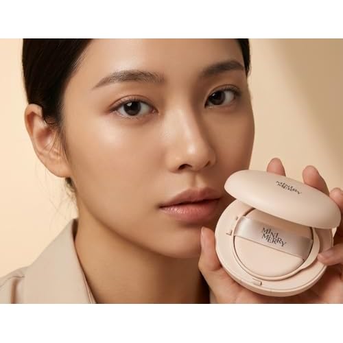 Minimerry Long Wear Cushion Foundation #23 SAND 13 g / 0.45 oz, Matte Finish Korean Makeup, Full Coverage & Semi Matte, 5 Shades for All Skin Tones