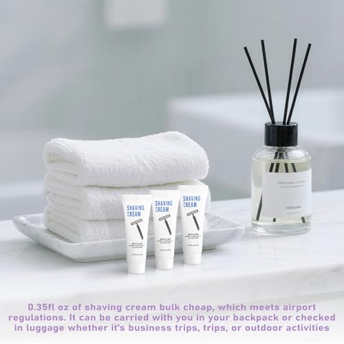 50 Shaving Cream Bulk Travel 10ml/0.35fl oz,Disposable Shaving Cream in Bulk Travel Shave Cream for Hotel Homeless,Verbena
