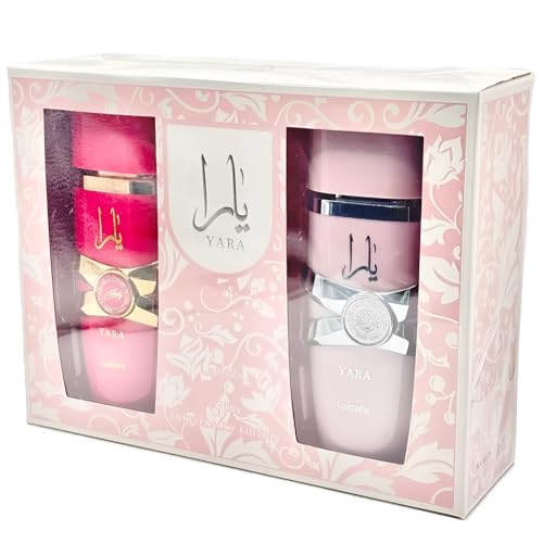 Lattafa Yara 2-Piece Perfume Gift Set (3.4 Fl Oz Each)