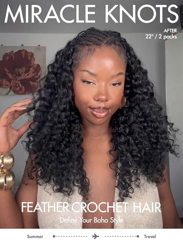 LUVME Deep Wave Crochet Hair 18 Inch 2 Packs - Human Hair Extensions
