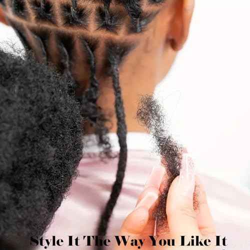 Afro Kinkys Bulk Human Hair for Dreadlock Extensions 10 Inches 30 Gram Natural Black Loc Repair Afro Kinky Braiding Human Hair for Locs (10 Inch 3 Bundles/Package)