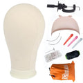 Canvas Mannequin Head 21-24" for Wig Making & Styling