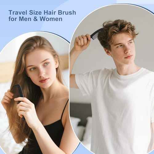 Combs Bulk, Combs Individually Wrapped, Simple And Stylish, Suitable For Hotels, Shelters, Homeless People, Nursing Homes, Charities, Black (30-PACK)