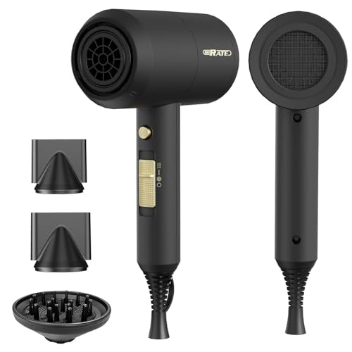 SHRATE Ionic Hair Dryer 1800W with Diffuser & Attachments