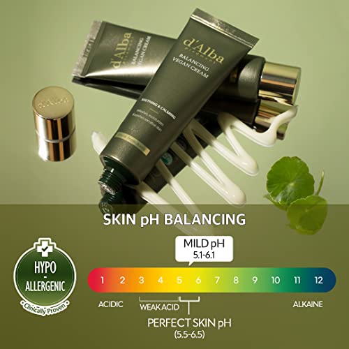 D'alba Piedmont White Truffle Mild Skin Balancing Vegan Cleanser, Toner, and Cream Bundle (200ml, 150ml, 55ml)