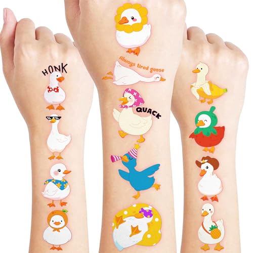 96 Pcs Goose Temporary Tattoos for Kids - Party Favors