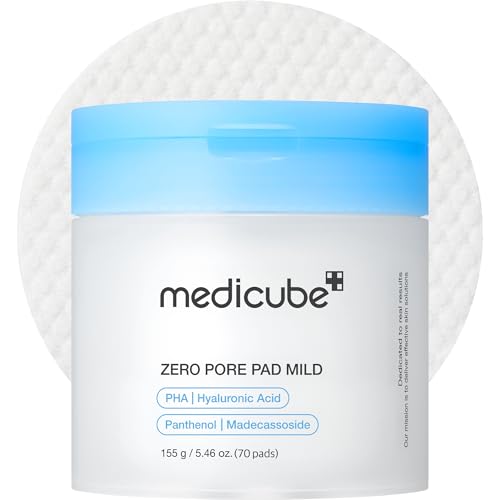 Medicube Zero Pore Pads Mild 70 Count - Gentle Exfoliating Toner for Sensitive Skin