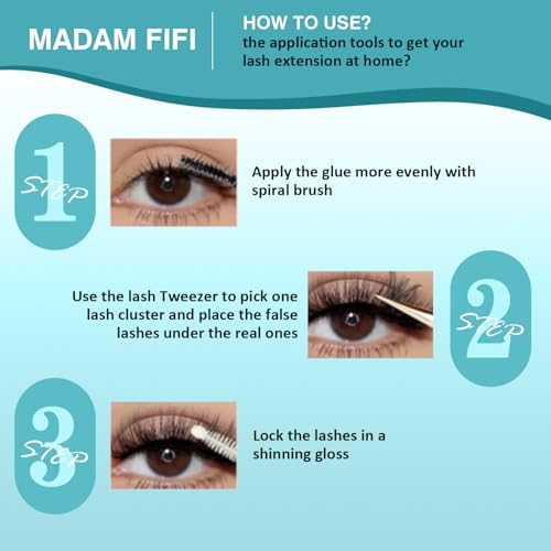Madam Fifi Lash Clusters Kit 708pcs 8-16mm C Curl