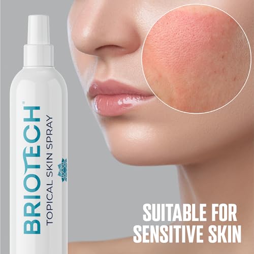 BRIOTECH Hypochlorous Acid Spray, Topical Skin Face & Body Mist, Support Irritations, Soothe Redness, Dry Skin & Scalp, Athletic Itch, Packaging May Vary