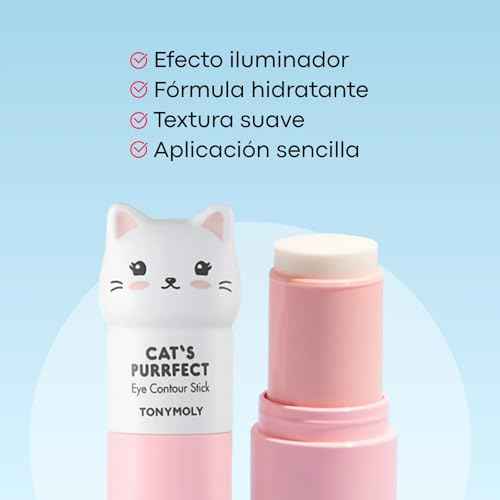 TONYMOLY Cat¡¯s Purrfect Eye Contour Stick ? Under Eye Primer & Illuminator for Dark Circles, Puffy Tired Eyes ? Pearlescent Brightening, 9g
