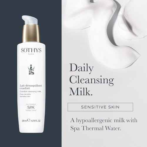 SOTHYS Comfort Cleansing Milk | Gentle Face Cleanser | Daily Makeup Remover for Sensitive Skin