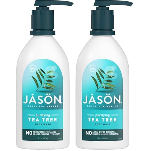 JASON Tea Tree Purifying Body Wash, For a Gentle Feeling Clean, 30 Fluid Ounces (Pack of 2)