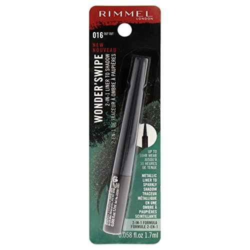 Rimmel London Wonder Swipe 2-in-1 Liner to Shadow - 016 Out Out Eyeliner Women 0.06 oz