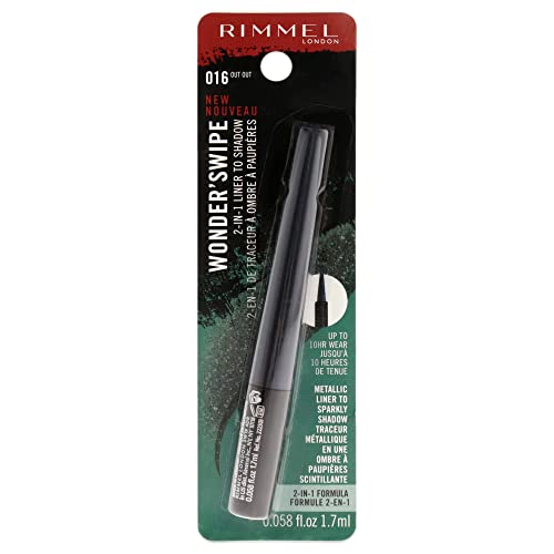 Rimmel London Wonder Swipe 2-in-1 Eyeliner & Shadow - 016 Out Out, 0.06 oz, Pack of 1