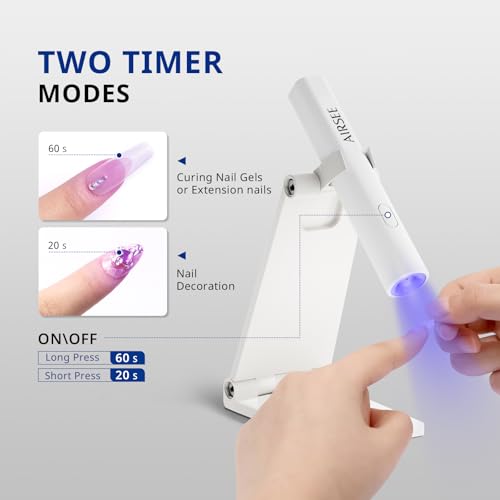 AIRSEE Mini UV LED Nail Lamp with Folding Stand - Portable Gel Light