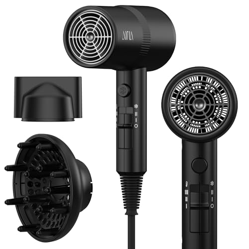 AINA 1600W Hair Dryer with Diffuser & Cold Shot Button