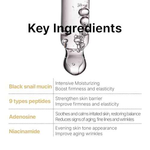 FARMSTAY Black Snail & Peptide 9 Perfect Cream, Snail Mucin Moisturizer for Elastic & Glow Skin, Hydrating & Nourishing, Anti-aging, Skin Barrier Repair, gift for Women Korean Skin Care 1.85 Fl. Oz