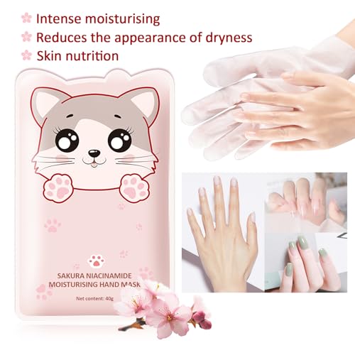 Moisturizing Hand Mask Gloves for Dry Cracked Hands - 6 Pairs Hydrating Set