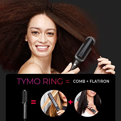 TYMO Ring Hair Straightener Brush | 5 Heat Settings & 20s Fast Heating