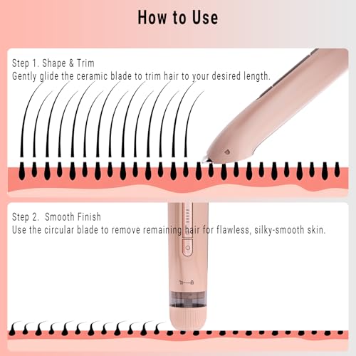 FIONOFY 2-in-1 Bikini Trimmer & Body Shaver for Women