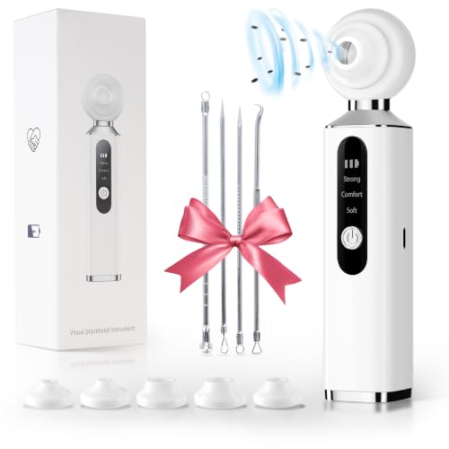 Rechargeable Blackhead Suction Device with LED Light & 5 Tips