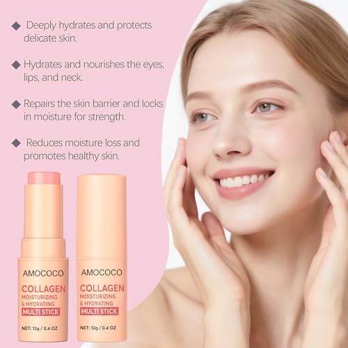 Collagen Hydrating Balm Stick 3-Pack – Lip, Eye & Face Moisturizer