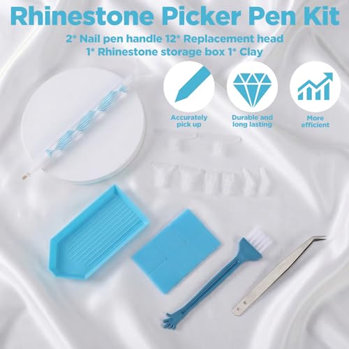 Rhinestone Picker Tool Kit with 8 Tips for Nail Art & Jewelry