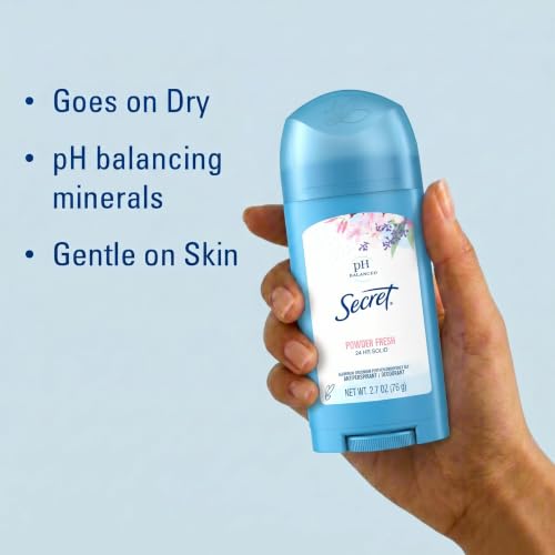 Secret Antiperspirant Deodorant for Women, 24hr Protection, 2.7 oz (2-Pack)