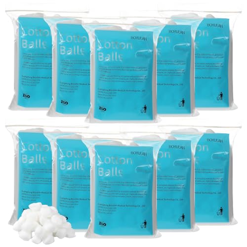 2000 Bulk Soft Cotton Balls - Absorbent Multipurpose Cotton for Skincare