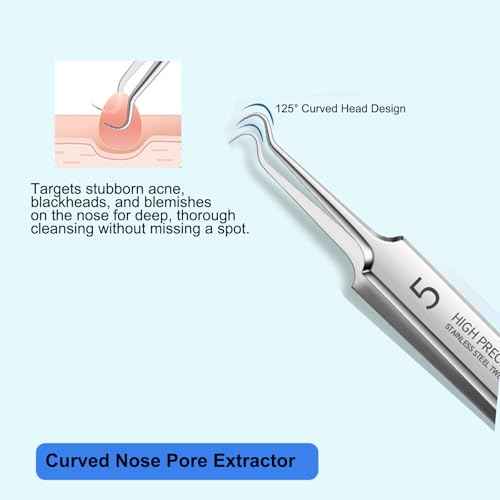 3Pcs Professional Pimple Popper Tool Kit,Pimple Extractor,Surgical Grade Blackhead Remover,Blackhead Remover Tools,Acne Comedone Extractor Tool for Face, Nose, T-Zone