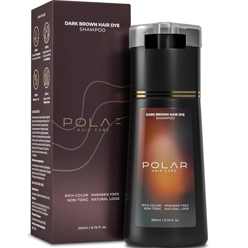 Polar Dark Brown Hair Dye Shampoo | Gray Coverage, 6.76 fl oz